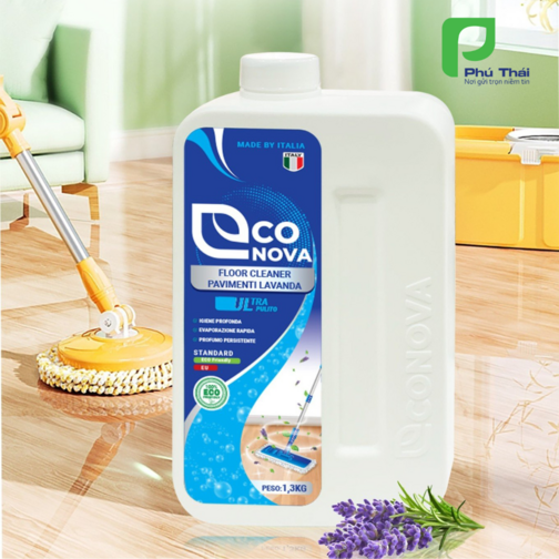 Nước lau sàn oải hương Econova - Floor Cleaner Pavimenti Lavanda 1.3 kg